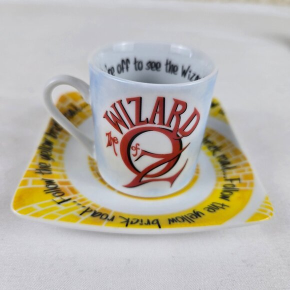 Wizard of Oz Tea Party Set (5) 3 oz Espresso Cups & Saucers Porcelain Orig Box - Picture 6 of 16
